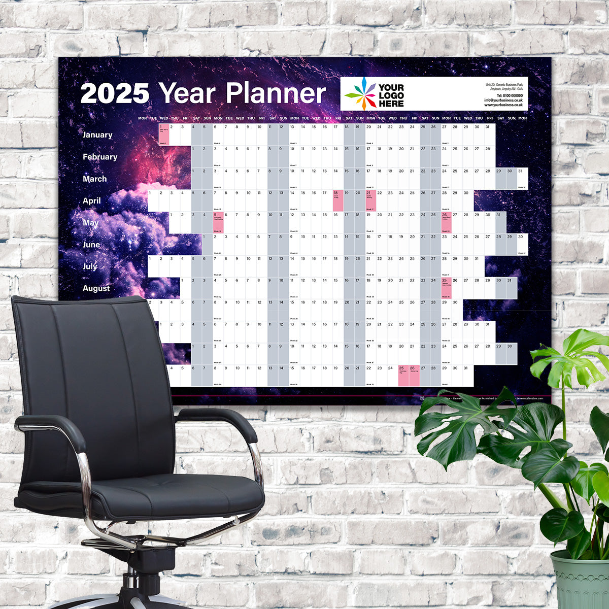 2025 Up and Beyond Wall Planner Browns Calendars