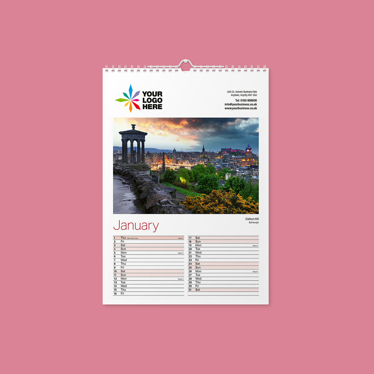 Cities of the UK Wall Calendar