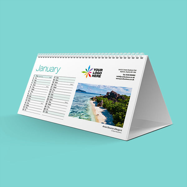 Tropical Paradises 2026 Desk Calendar