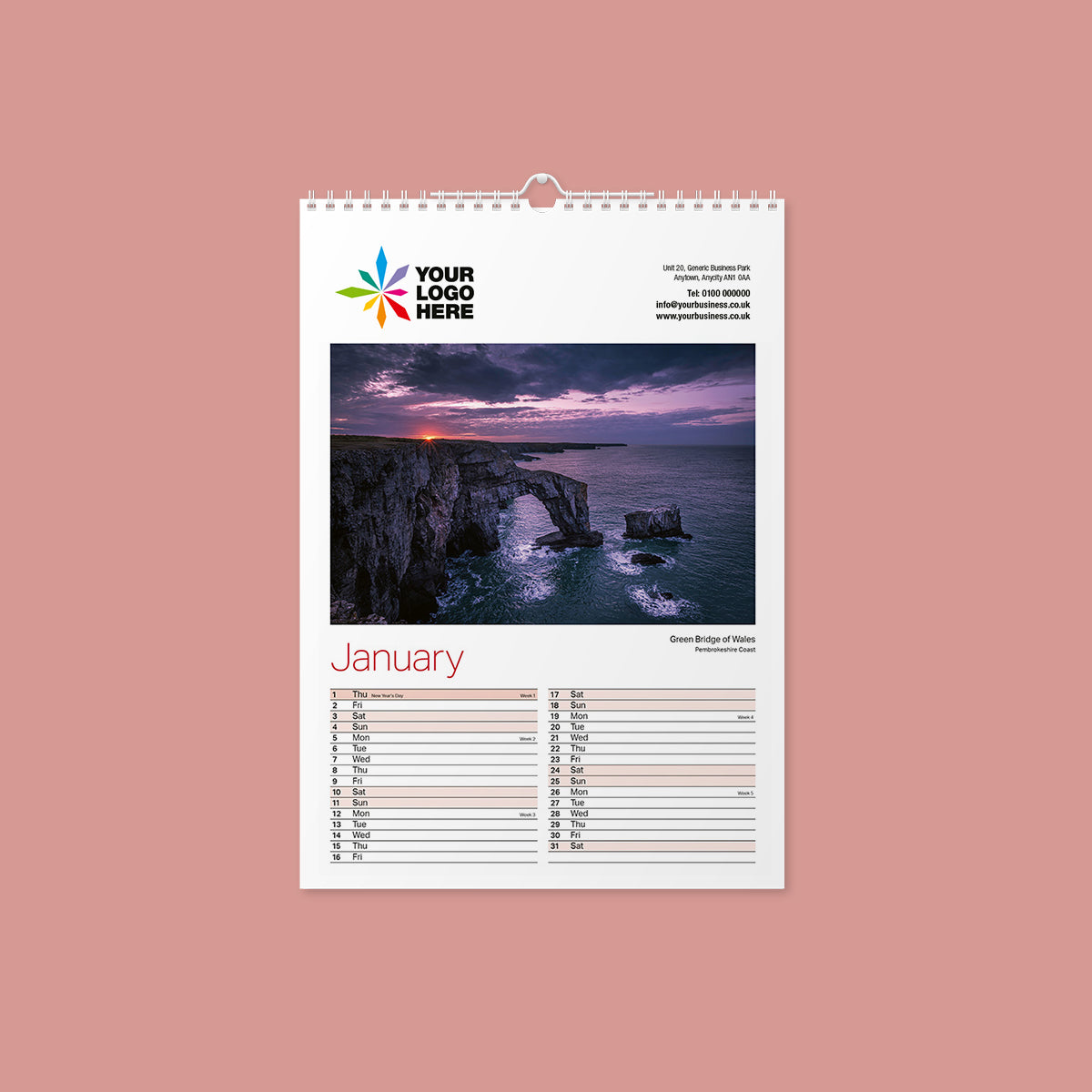 Wonderful Wales Wall Calendar