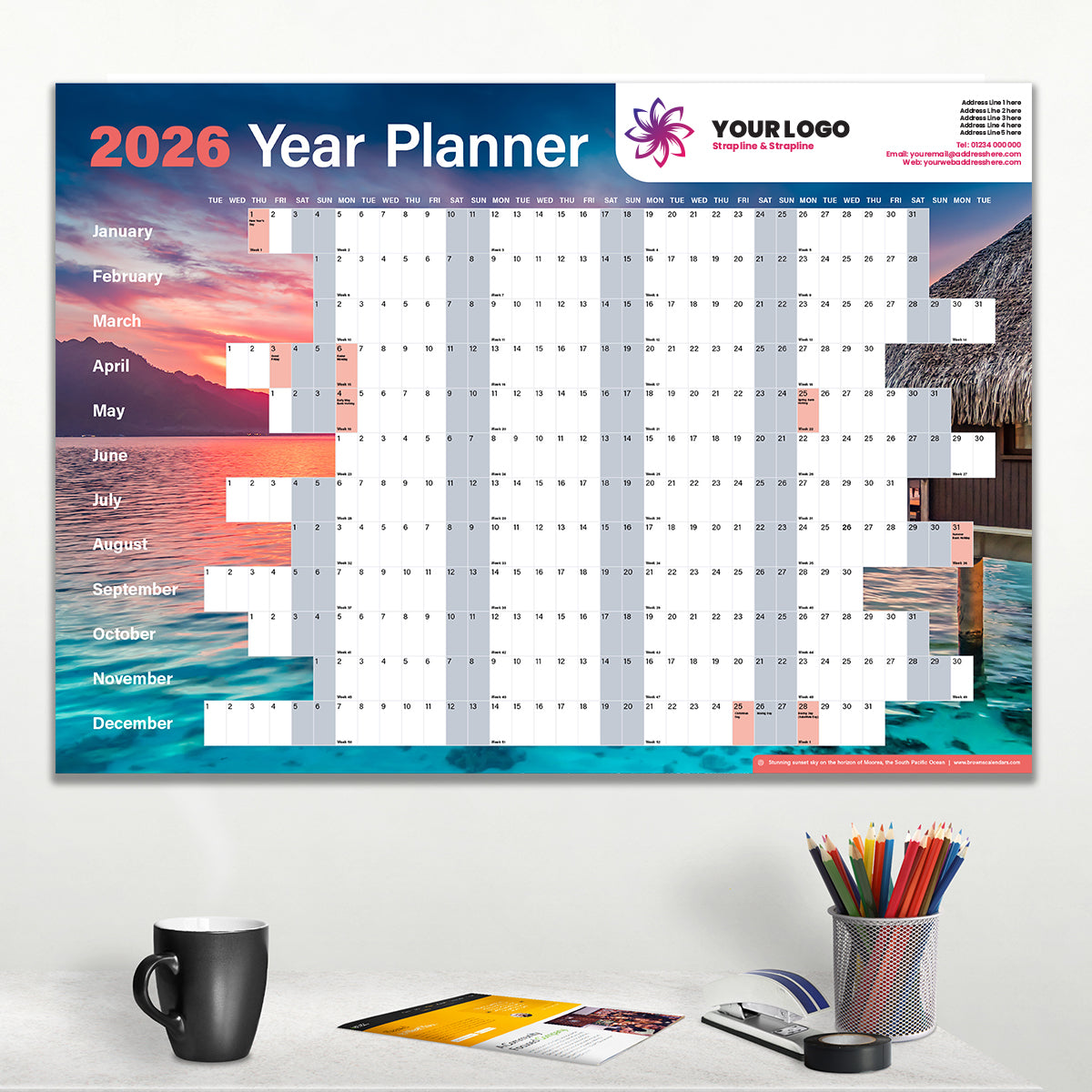 Tropical Paradises Year Planner