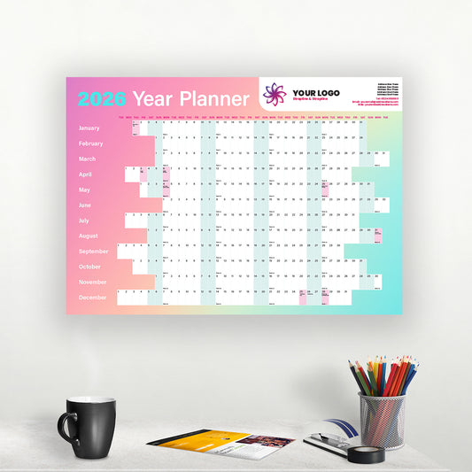 Pastel Rainbows Year Planner
