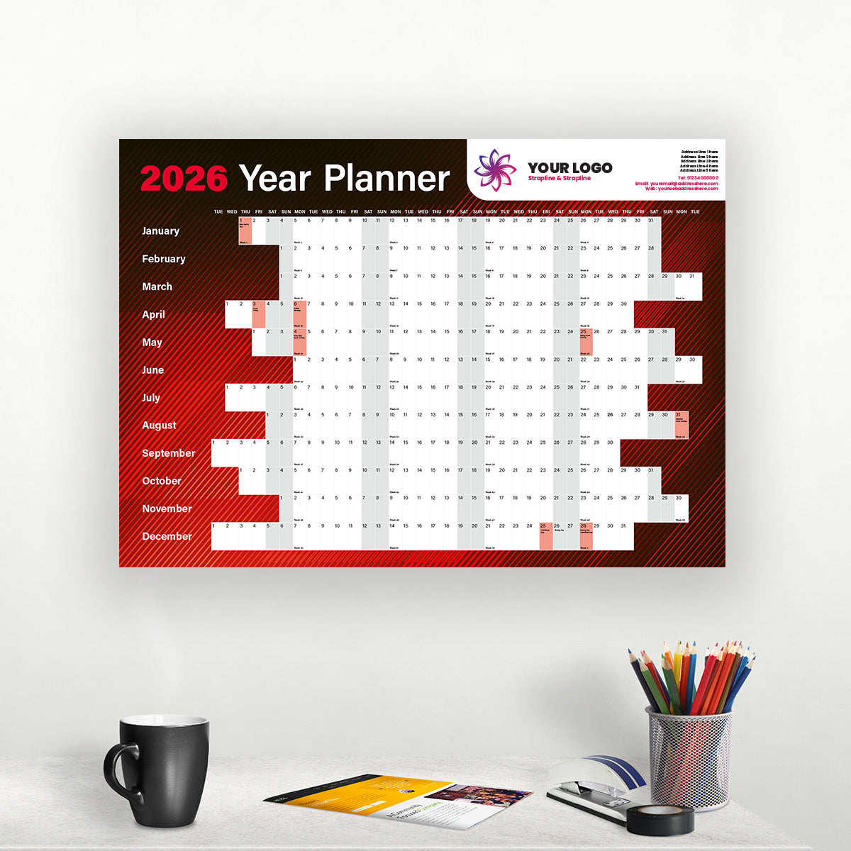 Racing Red Year Planner