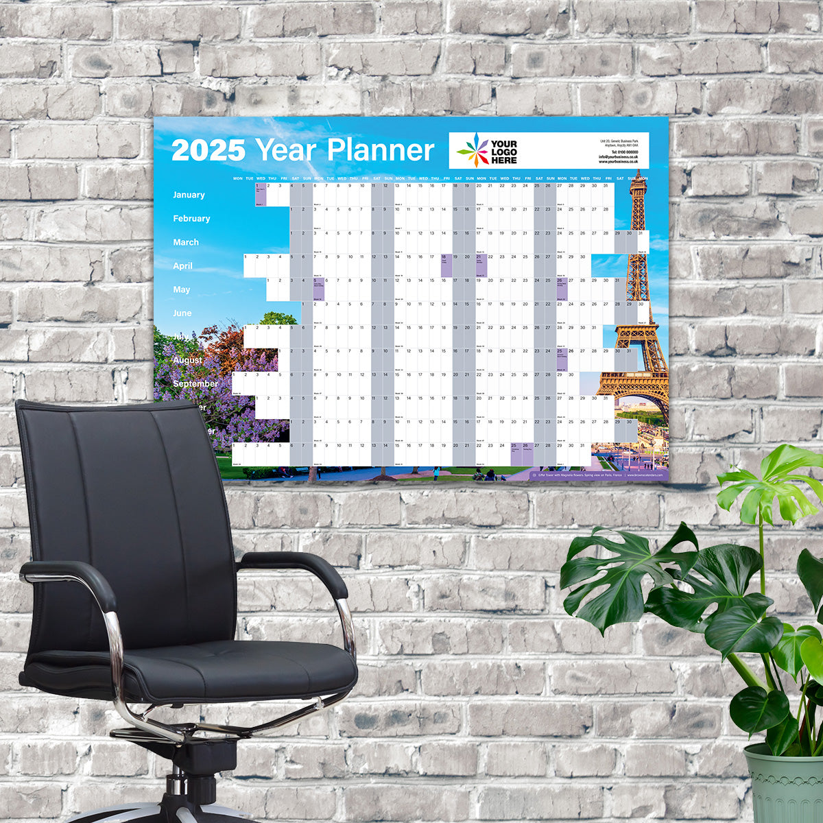 A2 Iconic Buildings Wall Planner