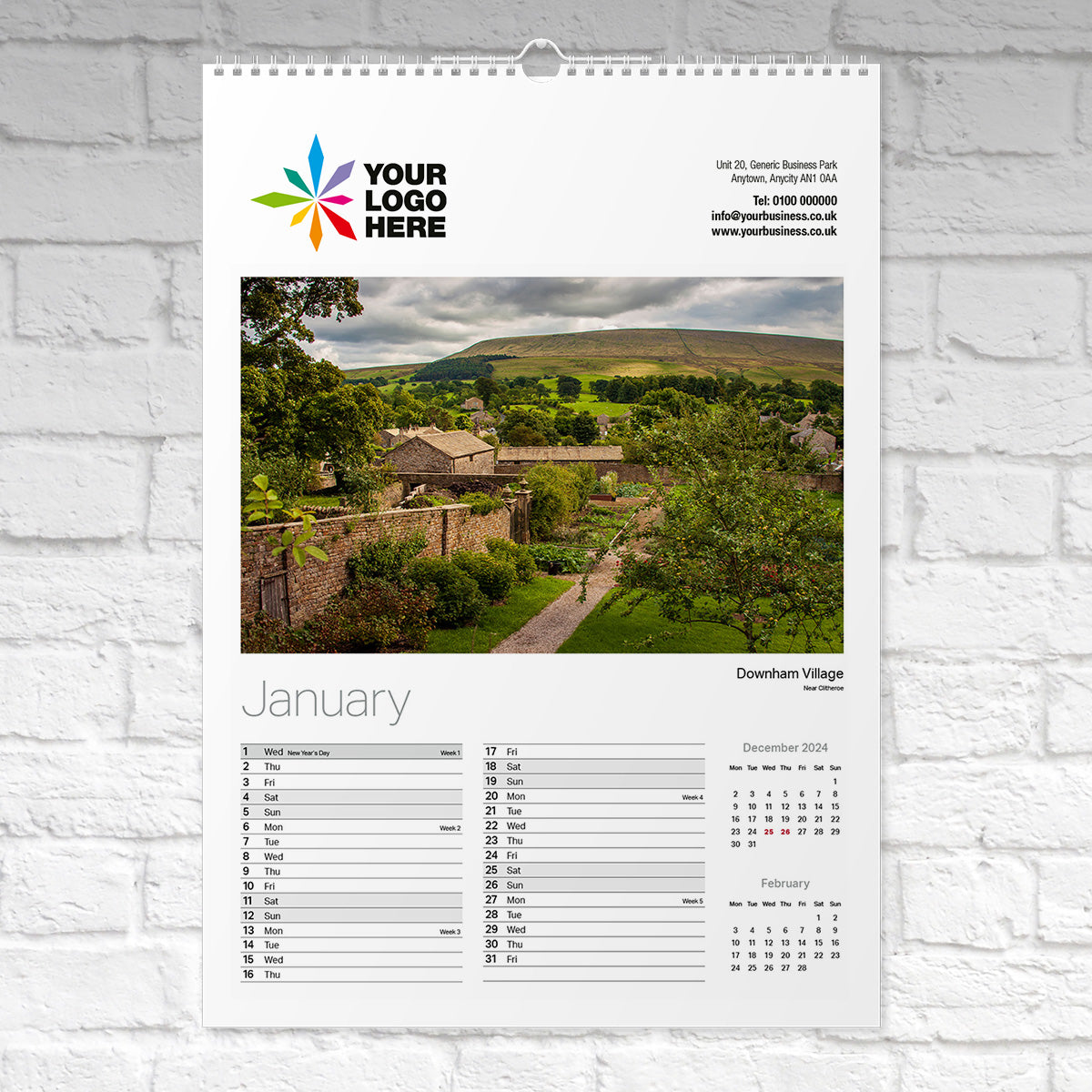 Charming Lancashire Wall Calendar