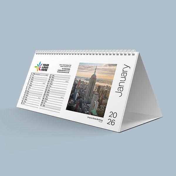 Iconic Buildings 2026 Desk Calendar