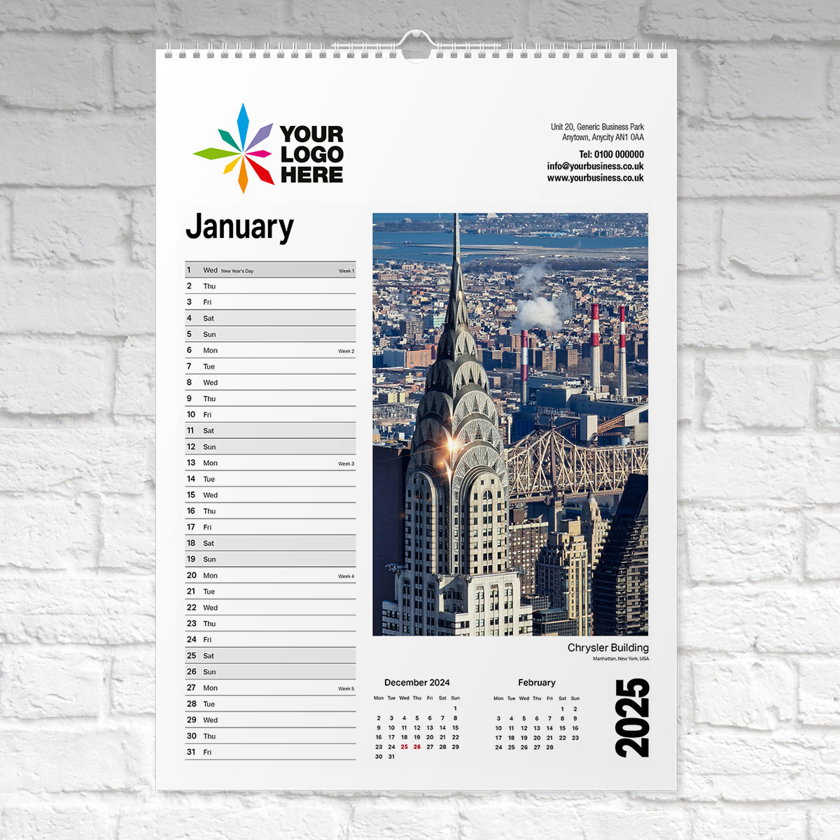 Iconic Buildings Wall Calendar