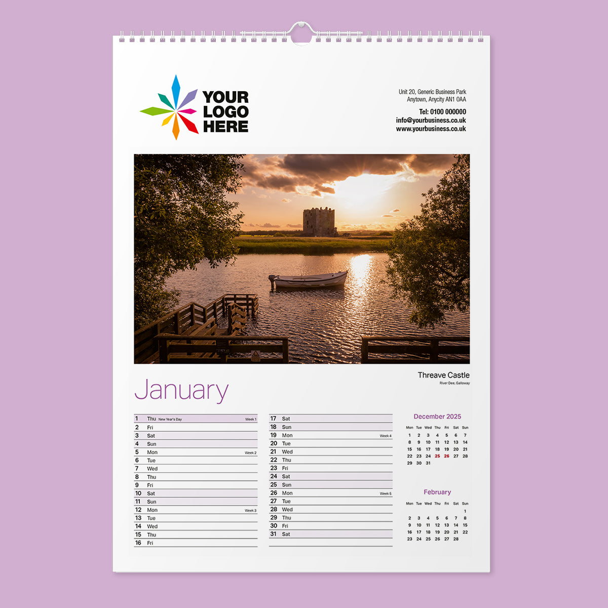 Stunning Scotland 2026 Wall Calendar