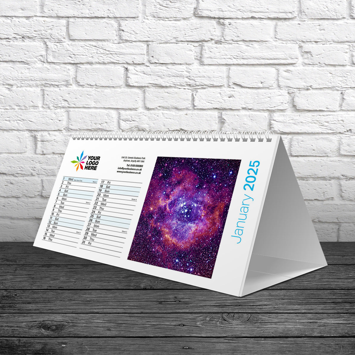 Outer Space-Large-Desk-Calendar