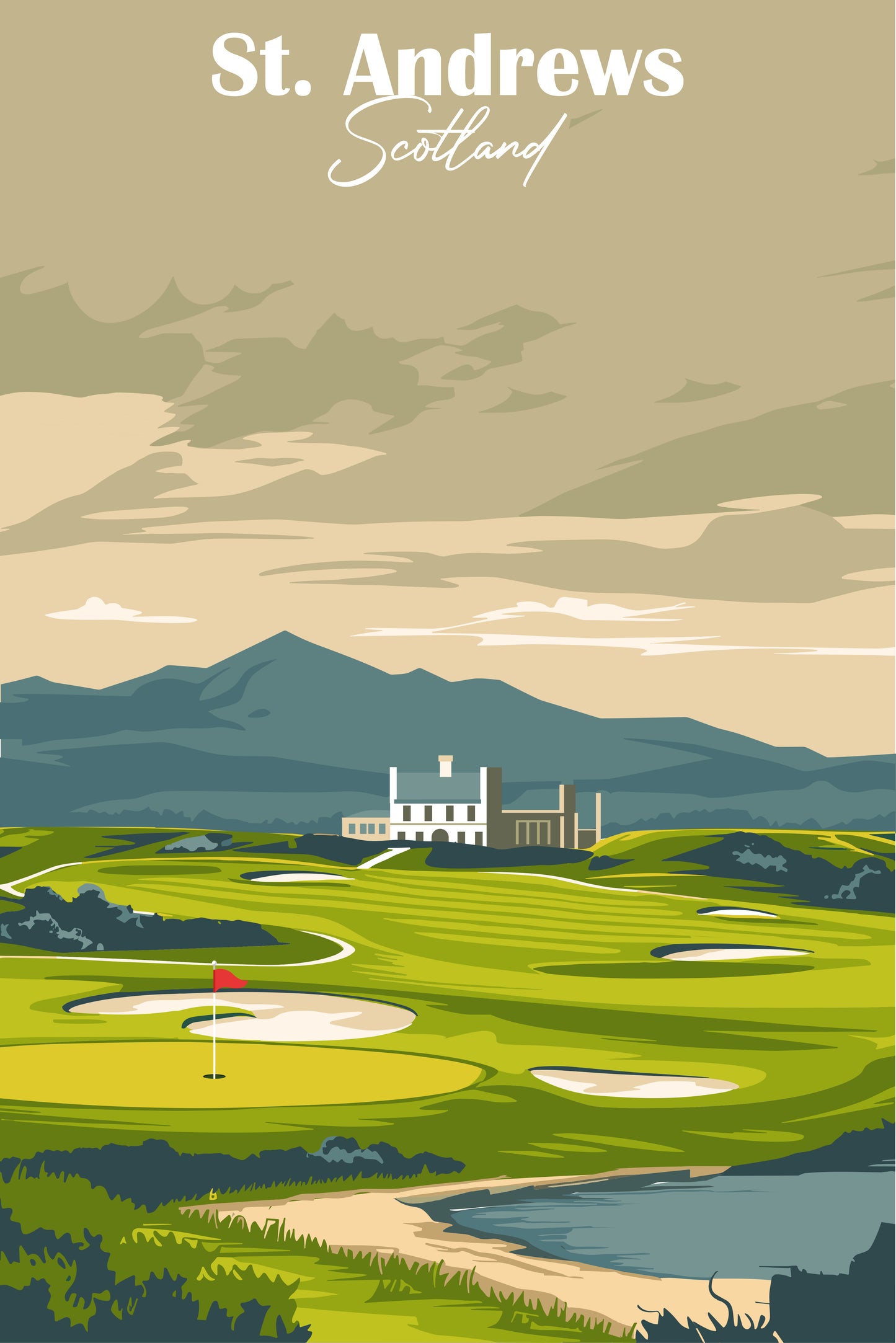 Retro Golf Desk Calendar
