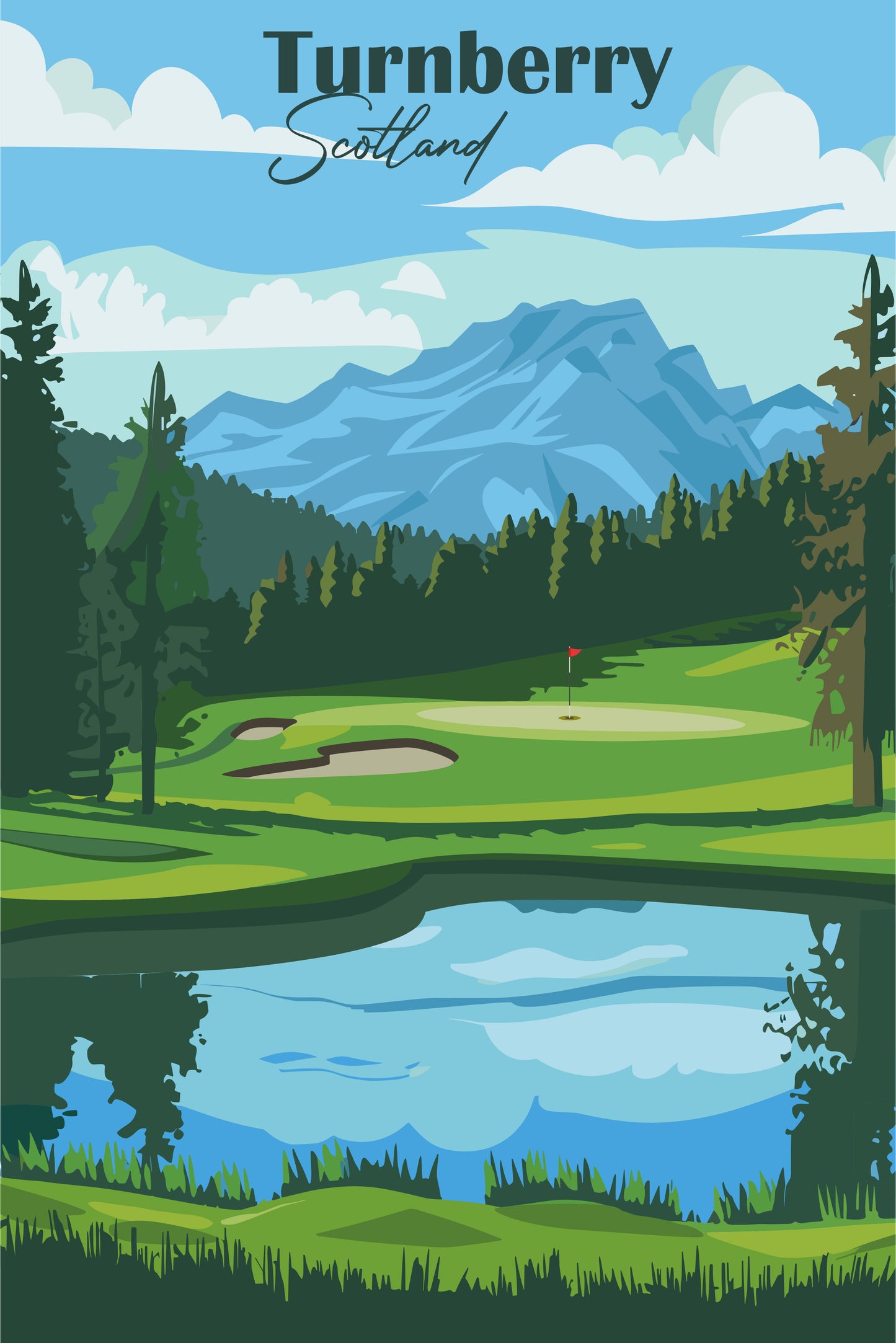 Retro Golf Desk Calendar