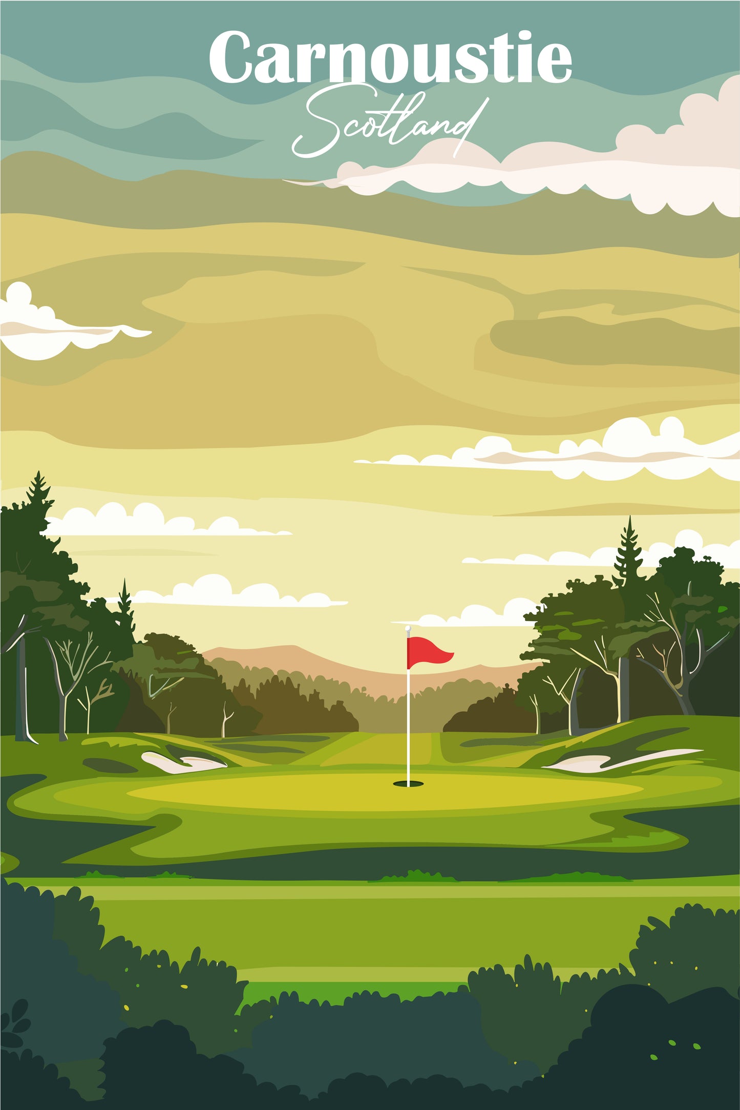 Retro Golf Desk Calendar
