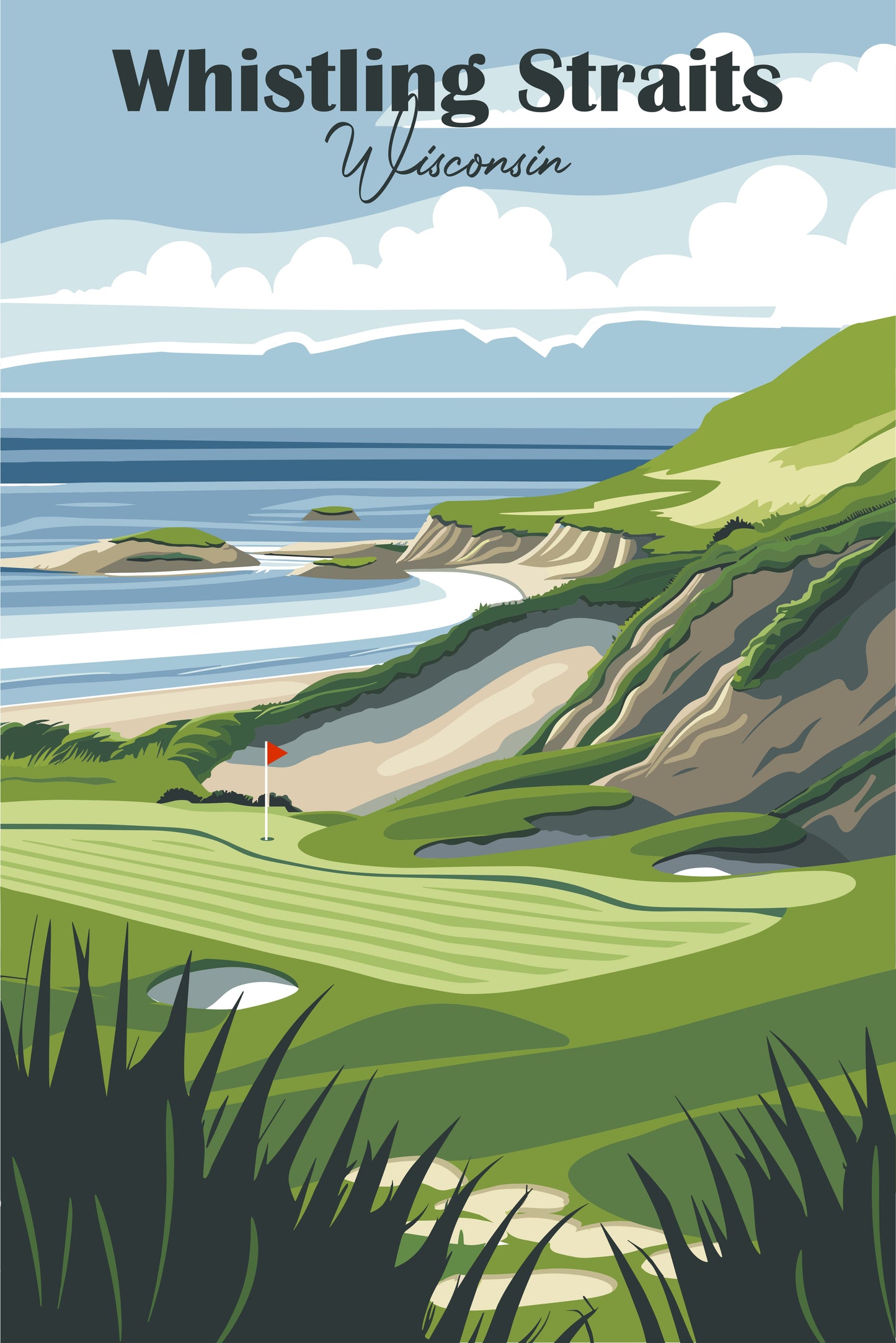 Retro Golf Desk Calendar